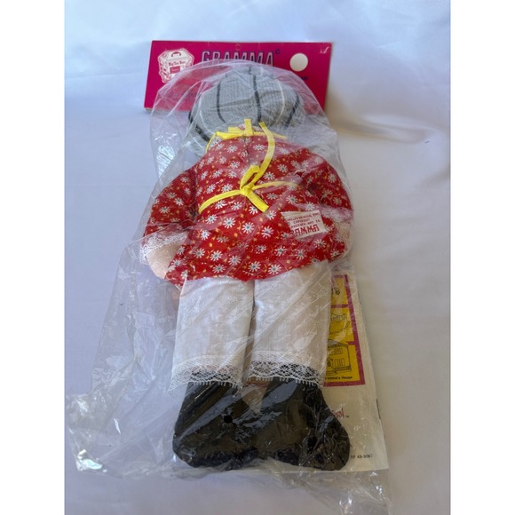 Vintage 1968 Joyce Miller Sears Gramma Grampa Cloth Dolls NIB Sealed - Picture 6 of 11